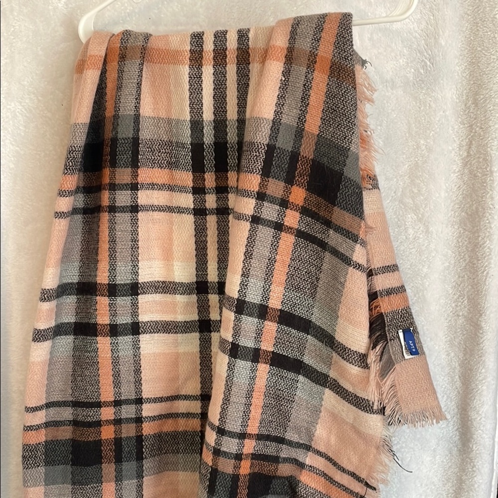 Plaid Women's Scarf in Pink and Black by Apt 9
